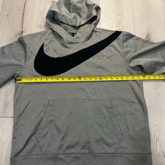 Nike Dri-fit Lightweight Hoodie Men’s Size Large Gray Swish Logo - Picture 5 of 6